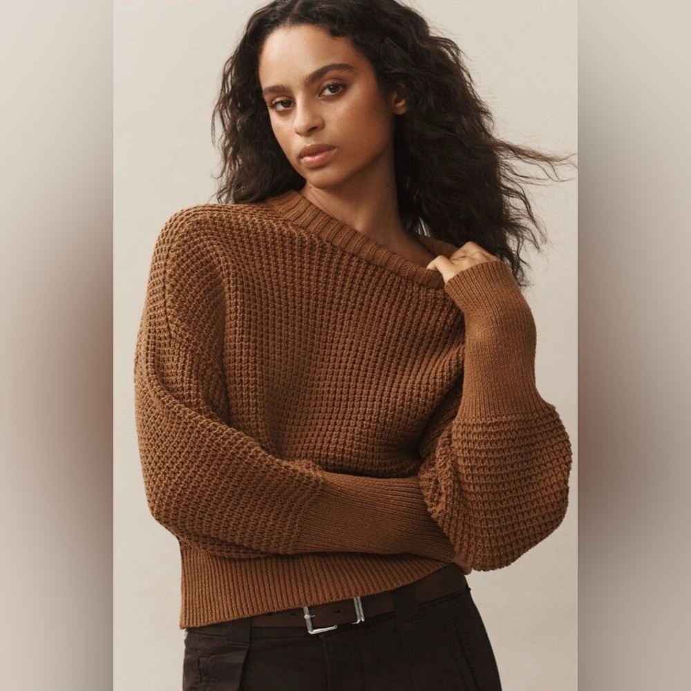 Pilcro Camel Knit Sweater Sz Xs